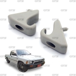 พลาสติกล็อคที่บังแดด หน้ารถ 2 ตัว สีเทาอ่อน สำหรับ Toyota Hilux Migthy-X LN85 LN90 MK3 Pick Up ปี 1989-1997